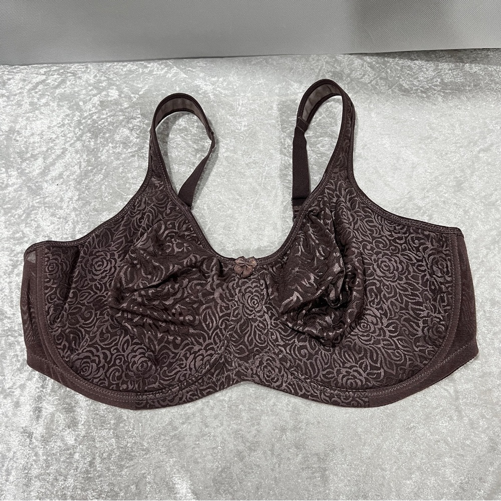 Breezies Wild Rose Seamless Underwire Support Bra -Core Brown Size 46DDD
